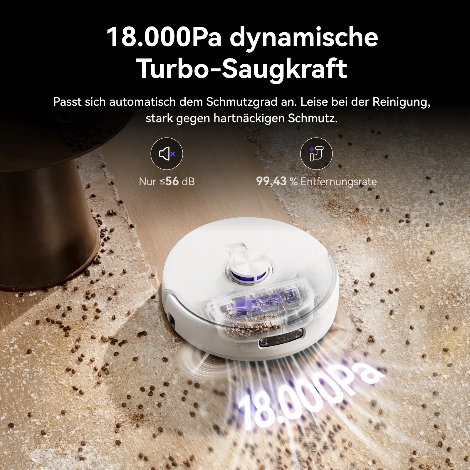 Saugroboter mit Absaugstation